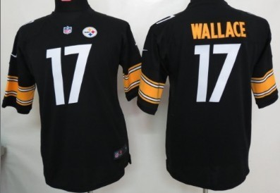 Nike Black youths Game Jersey Pittsburgh Steelers 17 Mike Wallace